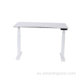 Computadora ergonómica dual Motor Ajuste de mesa blanca eléctrica